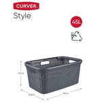 Curver Ensemble de paniers à linge Style 2x45 L Anthracite