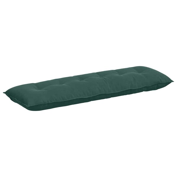 vidaXL Coussin de Dos Vert foncé 160 x 50 cm Tissu en velours côtelé