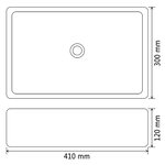 vidaXL Lavabo Céramique Blanc 41 x 30 x 12 cm