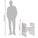 vidaXL Chaises de jardin avec coussins lot de 4 mélange beige
