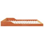 vidaXL Cadre de lit Marron cire 180 x 210 cm Bois massif en pin