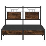 vidaXL Cadre de lit sans matelas chêne fumé 120x200 cm bois ingénierie