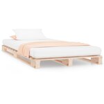 vidaXL Lit de palette 75x190 cm bois pin massif petit simple