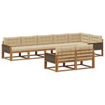 vidaXL Ensemble de canapés d'extérieur 8 Pièces Naturel et Beige