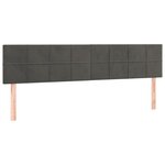 vidaXL Sommier à lattes de lit avec matelas LED Gris foncé 180x200 cm