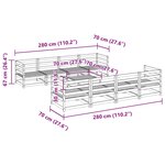 vidaXL Salon de jardin 9 Pièces bois massif sapin de douglas
