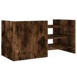 vidaXL Meuble TV chêne fumé 80x35x40 cm bois d'ingénierie