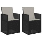 vidaXL Chaises de jardin salle à manger 2 pc Anthracite et Gris clair