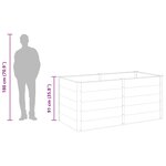 vidaXL Lit surélevé de jardin 200x100x91 cm WPC Gris