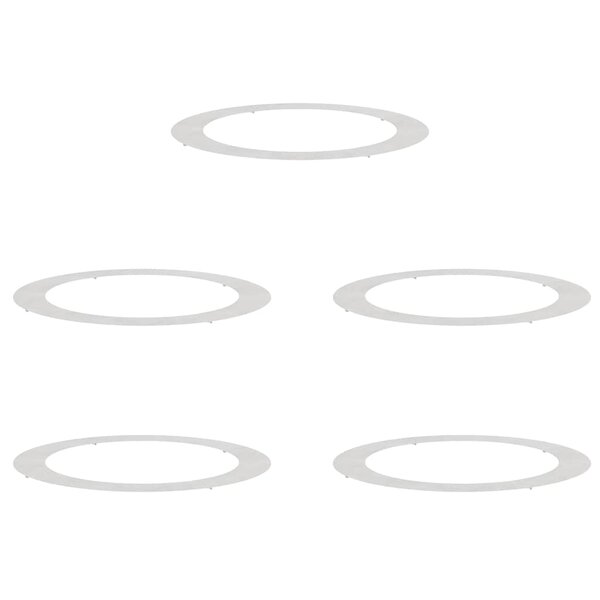 vidaXL adapté pour anneaux d'arbre plats 5 Pièces Argent Ø90 / 120 cm