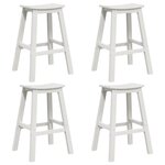 vidaXL Ensemble de bar de jardin 4 pc Blanc HDPE
