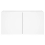 vidaXL Meuble TV mural avec lumières LED blanc 80x35x41 cm