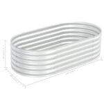 Vidaxl lit surélevé de jardin 160x80x44 cm acier galvanisé argenté
