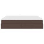 VidaXL Cadre de lit ottoman avec matelas marron 200x200 cm similicuir