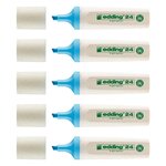 Surligneur Ecoline 24 Bleu clair Pointe Biseautée 2-5 mm x 5 EDDING