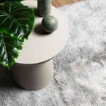 vidaXL Tapis shaggy à poils longs NAVARRA gris argenté 120x120 cm