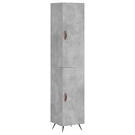 vidaXL Buffet haut Gris béton 34 5x34x180 cm Bois d'ingénierie