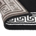 Vidaxl tapis bcf noir avec motif 100x200 cm