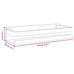 vidaXL Étagère de douche 30x10x6 cm acier inoxydable 304 brossé