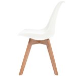 Vidaxl chaises de salle à manger 4 pièces blanc plastique