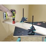 wolfcraft Pince de table de travail PRO 65-150-W Noir et vert