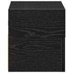 vidaXL Table de chevet murale noir 45x26x28 5 cm