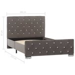 vidaXL Cadre de lit sans matelas gris velours 100x200 cm