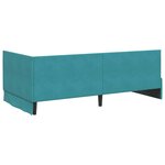 vidaXL Cadre de lit d'angle Turquoise 100 x 200 cm Velours