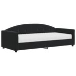 vidaXL Lit de jour avec matelas noir 90x200 cm velours