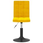 vidaXL Chaises à manger pivotantes lot de 6 jaune moutarde velours