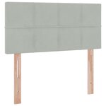 vidaXL Lit de Rangement avec matelas Gris clair 100 x 200 cm Velours