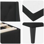 vidaXL Cadre de lit avec matelas Noir 200 x 200 cm Velours