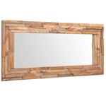 vidaXL Miroir décoratif Teck 120x60 cm Rectangulaire
