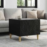 vidaXL Table basse Noir 50 x 49 x 40 cm Bois d'ingénierie