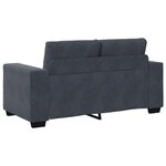 vidaXL Canapé causeuse gris foncé 120 cm velours