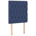 vidaXL Sommier à lattes de lit avec matelas Bleu 80x200 cm Tissu