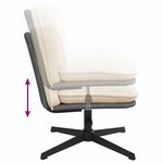 vidaXL Chaise pivotante de bureau crème bouclé comme de la laine tissu
