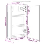 vidaXL Armoire Miroir de Salle de Bain Chêne noir 40 x 10 5 x 60 5 cm