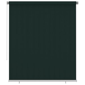vidaXL Store roulant d'extérieur 200x230 cm Vert foncé PEHD