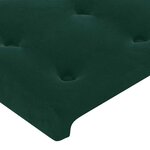 vidaXL Tête de lit avec oreilles Vert foncé 93x23x78/88 cm Velours