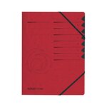 Trieur easyorga A4 en carton 7 compartiments + élastiques Rouge HERLITZ