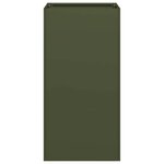 vidaXL Jardinière vert olive 40x40x80 cm acier laminé à froid