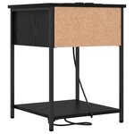 vidaXL Cabinet de chevet avec tiroir 2 Pièces Chêne noir 42 x 41 x 56 cm