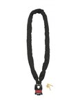 THIRARD - Chaîne acier gainé nylon Loops  vélo  moto  barrières  1.5m  noir  cadenas  2 clés - THIRARD