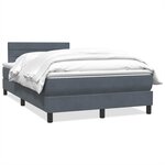 vidaXL Sommier à lattes de lit et matelas gris foncé 120x210cm velours