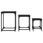 vidaXL Tables basses gigognes 3 Pièces noir bois d'ingénierie