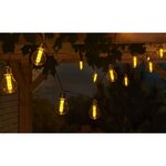 Luxform Guirlande lumineuse à LED solaire de jardin Corfu Transparent
