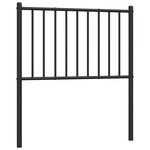 vidaXL Tête de lit métal noir 80 cm