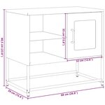 vidaXL Meuble TV anthracite 68x39x60 5 cm acier