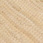 Vidaxl tapis chindi coton tissé à la main 80 x 160 cm crème